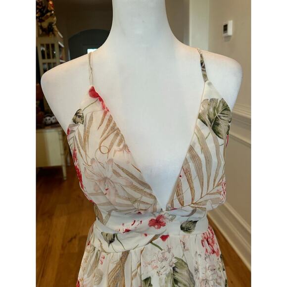 Fashion Nova Floral Halter Maxi Dress - Women's XL - Picture 3 of 8